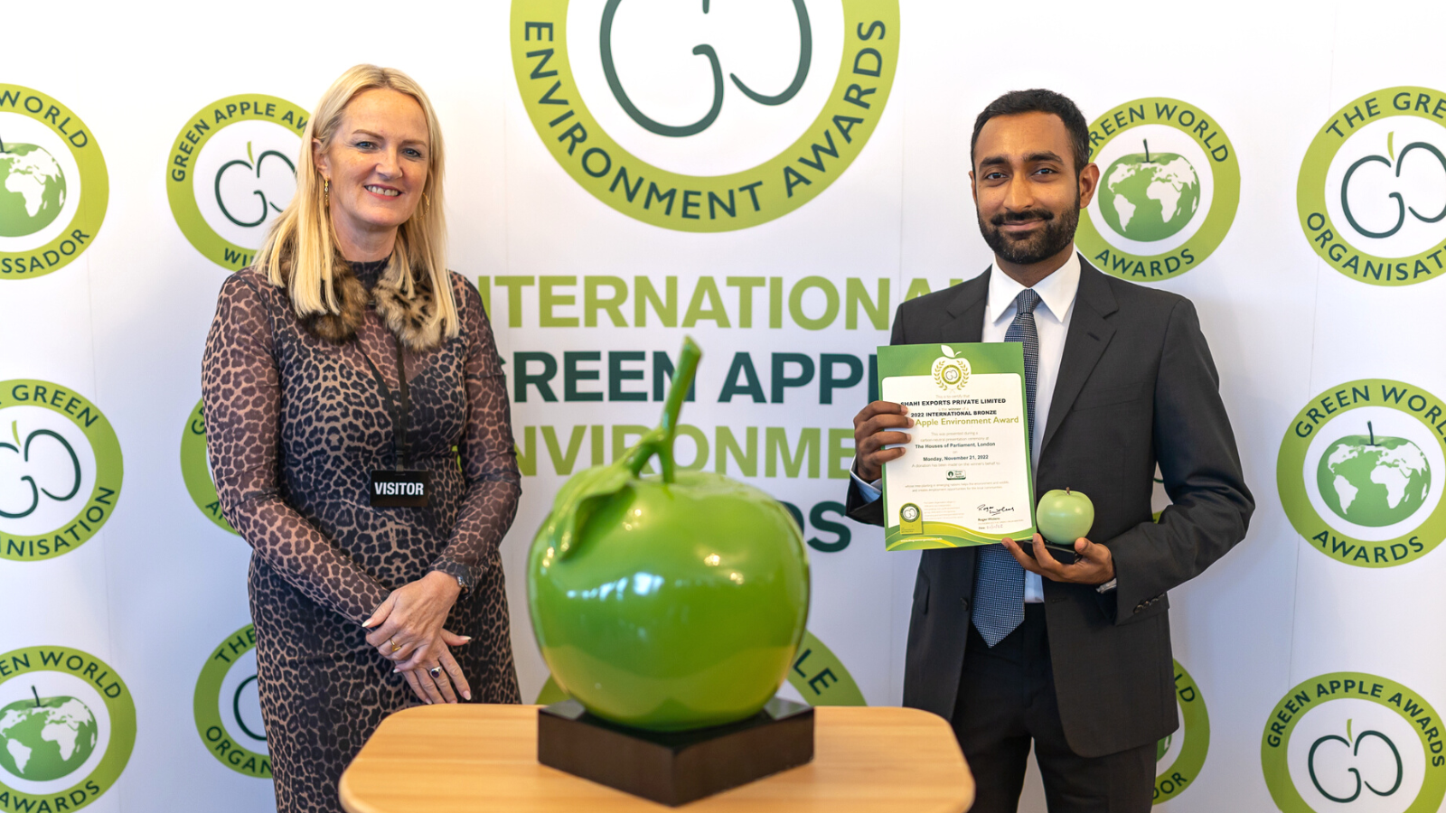 Anant Ahuja receiving Green Apple Environment Awards